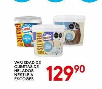 Alsuper Variedad de cubetas de helados nestle oferta