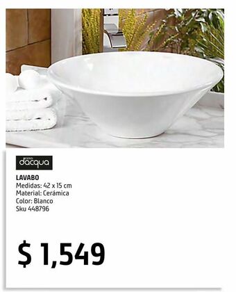 Sodimac Homecenter Lavabo de cerámica circular 42 cm oferta