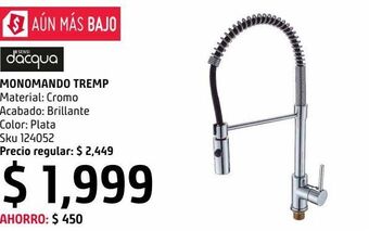 Sodimac Homecenter Monomando de cocina tremp oferta