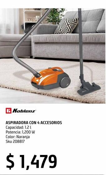 Aspiradora para polvo con 1,200 w