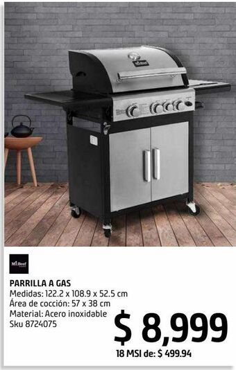 Sodimac Homecenter Parrilla gas 3q 1ban-1qlat oferta