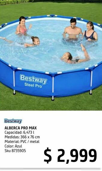 Sodimac Homecenter Piscina estr pro max 366x76cm oferta