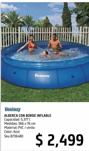 Sodimac Homecenter Alberca con borde infable 366d x 76cm. oferta