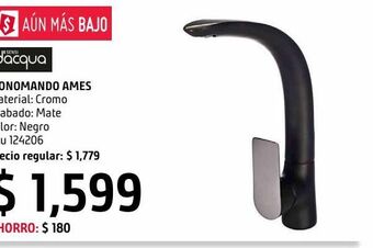 Sodimac Homecenter Monomando de cocina ames negra oferta
