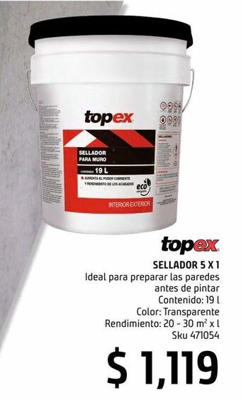 Sodimac Homecenter Sellador 5 x 1 topex 19l oferta