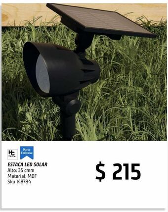 Sodimac Homecenter Estaca led solar hd negra oferta