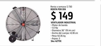 Sodimac Homecenter Renta ventilador industrial x día oferta
