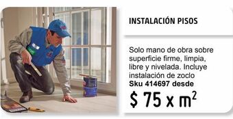 Sodimac Homecenter Inslación de pisos x m2 oferta