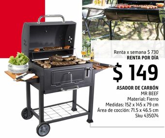 Sodimac Homecenter Renta asador de carbón mr beff x dia oferta