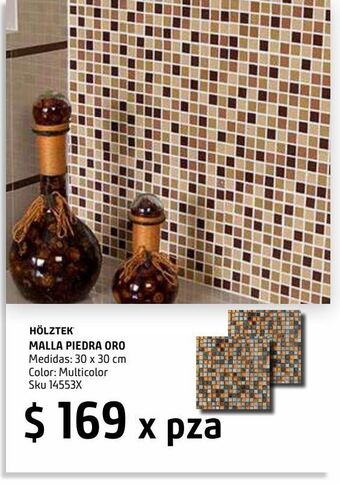 Sodimac Homecenter Malla piedra oro 30x30 cm oferta