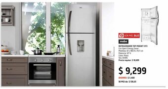 Sodimac Homecenter Refrigerador mabe top mount con despachador de agua 9 pies oferta