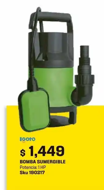 Sodimac Homecenter Bomba sumergible plastico agua limpia y sucia 1 hp oferta