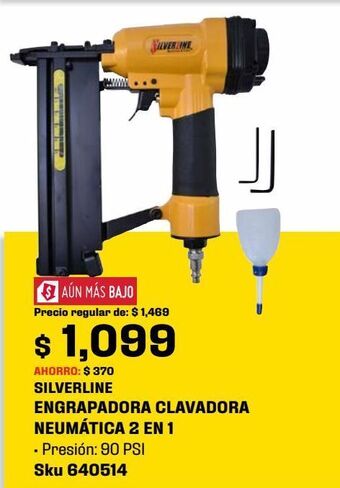 Engrapadora clavadora neumatica 2 en 1 oferta en Sodimac Homecenter