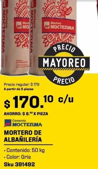 Mortero de albañilería 50 kg  0.0 (0) 0.0 de 5 estrellas.