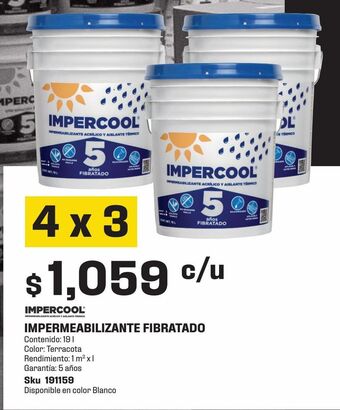 Sodimac Homecenter Impercool fib 5a terracota 19l oferta