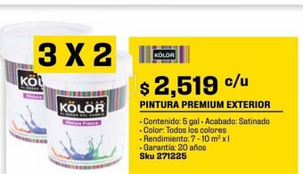Sodimac Homecenter Pintura premium exterior satin blanco 5 gl oferta