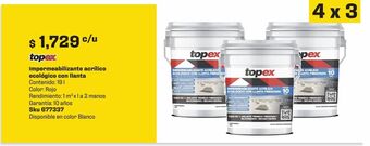 Sodimac Homecenter Impermeabilizante topex llanta 10 años 19l rojo oferta