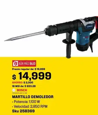 Martillo demoledor de 1100 w