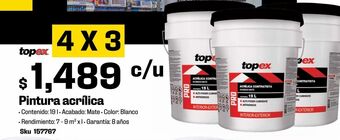 Sodimac Homecenter Pintura acrílica 19 l blanca oferta