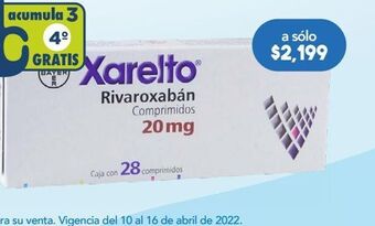 Farmacia San Pablo Xarelto 20mg 28 comprimidos. oferta