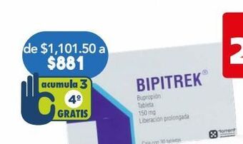 Farmacia San Pablo Bipitrek 150mg 30 tabletas oferta