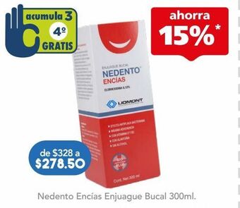 Nedento encías enjuague bucal 300ml.