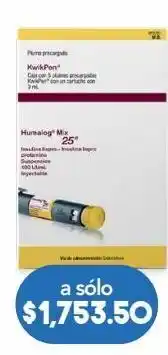 Farmacia San Pablo Humalog mix 25 kwikpen 100ui/ml 3ml 5 plumas. oferta