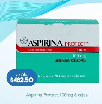 Farmacia San Pablo Aspirina protect 100mg 6 cajas. oferta