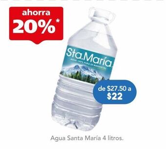 Farmacia San Pablo Santa maria agua btl c/4lt oferta