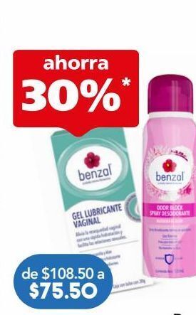 Farmacia San Pablo Benzal gel lubricante vaginal c/30gr oferta