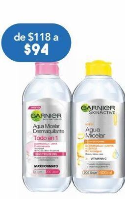 Garnier agua micelar desmaquillante 400ml.