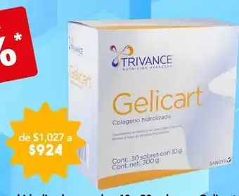 Farmacia San Pablo Gelicart colágeno hidrolizado en polvo 10g 30 sobres oferta