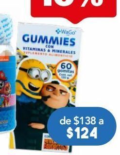 Farmacia San Pablo Gummies minions 38mg 60 gomitas. oferta
