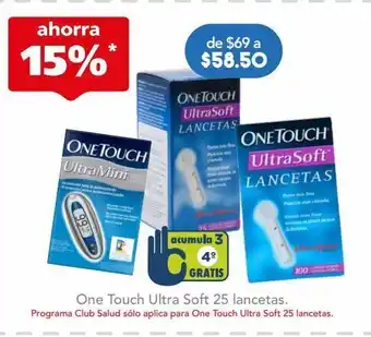 Farmacia San Pablo One touch ultra soft 25 lancetas oferta