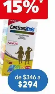 Farmacia San Pablo Centrum kids 1000ui 60 tabletas. oferta