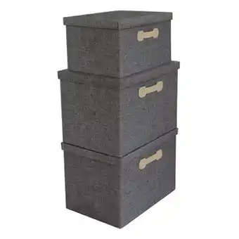 AG Box, Set de 3 Cajas de Almacenamiento Plegables para Armario