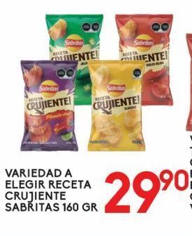 Alsuper Receta crujiente sabritas 160g oferta