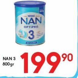 Alsuper Formula láctea nan optipro 3 800g oferta