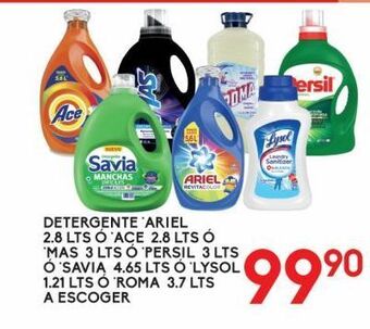 Detergente ariel 2,8l o ace 2,8l o mas 3l o persil 3l