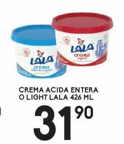 Alsuper Crema acida entera o light lala 426g oferta