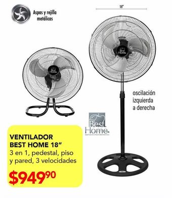 DelSol Ventilador best home 18" oferta