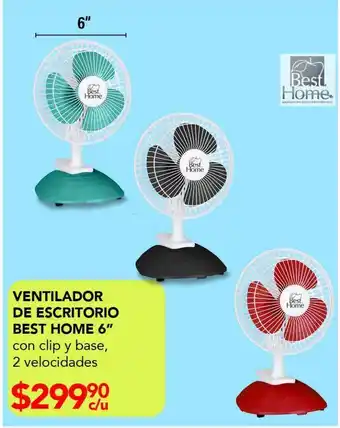 DelSol Ventilador de escritorio best home 6" oferta