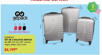 DelSol Set de 3 maletas gepack oferta