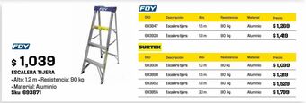Sodimac Homecenter Escalera tijera aluminio 3 escalones oferta