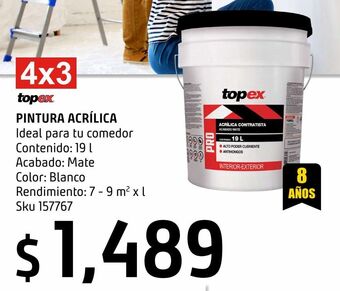 Sodimac Homecenter Pintura acrílica 19 l blanca oferta