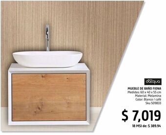 Sodimac Homecenter Mueble baño fiona blanco 60 cm oferta