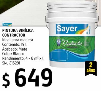 Sodimac Homecenter Base pintura vinílica contractor 19 l base blanca oferta