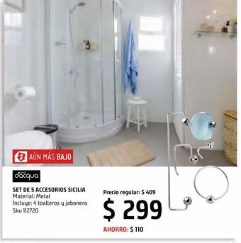 Sodimac Homecenter Set de 3 accesorios sicilia oferta