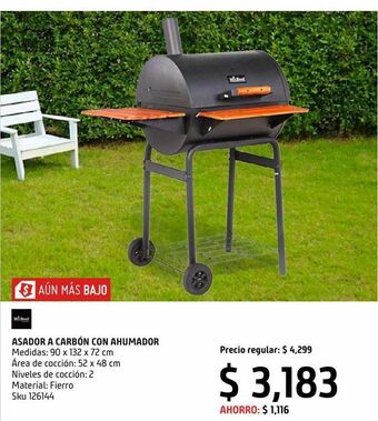 Sodimac Homecenter Asador de carbón con ahumador oferta