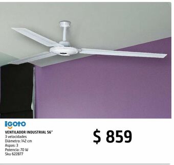 Sodimac Homecenter Ventilador industrial 56" 3 aspas oferta